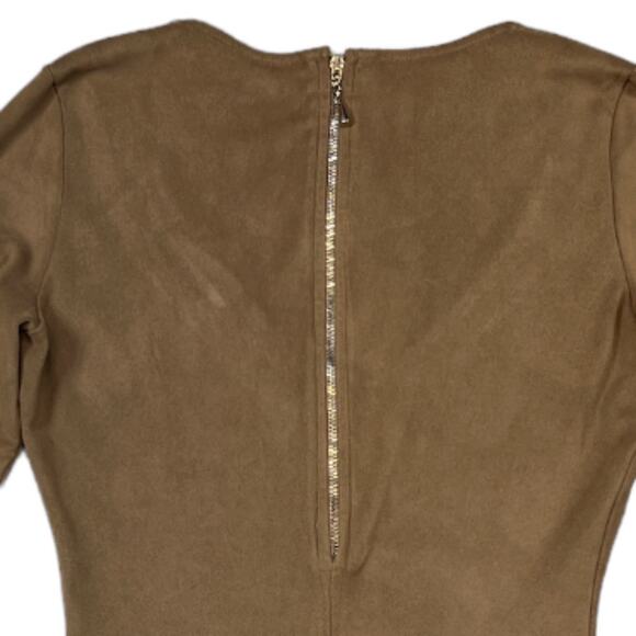 Brown/Tan Mini Dress | Size M - Picture 4 of 4